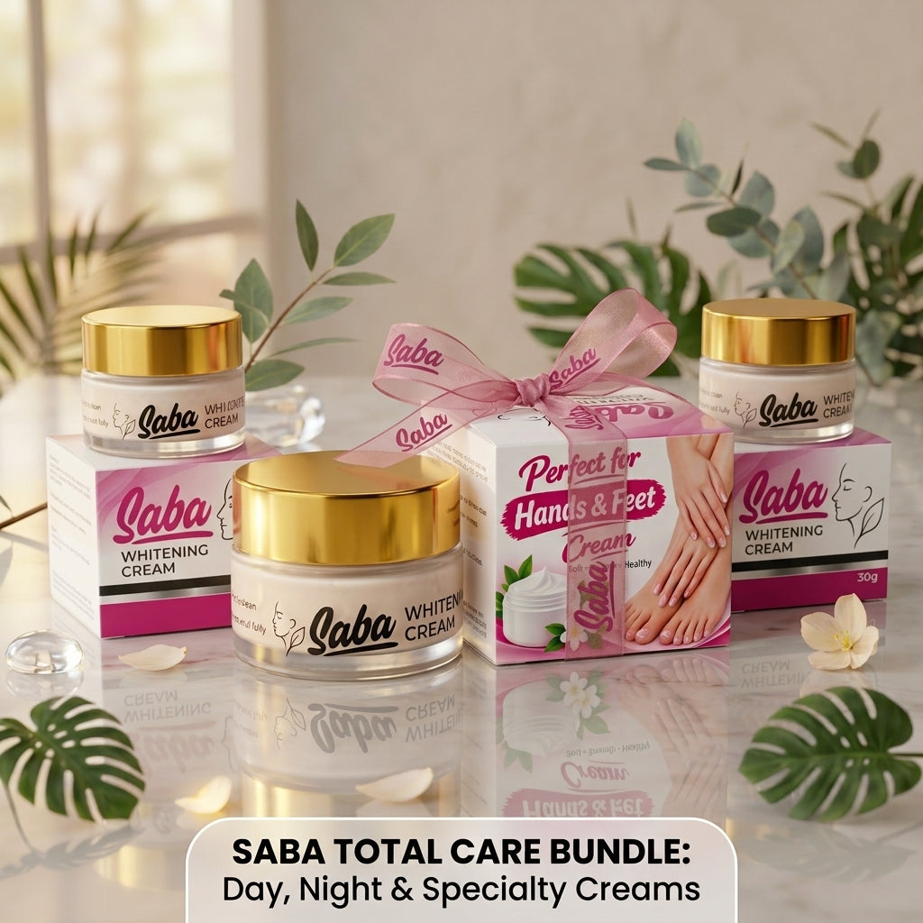 3-in-1 Bundle Offer: Saba Day, Night, Hand & Foot Whitening Cream 30g