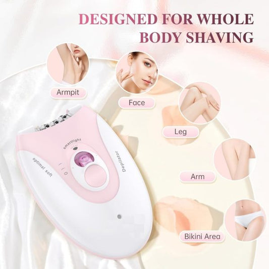 Daling Dl-6032 Cordless Ladies Epilator With 2-speed Adjustment, Painless Hair Removal Solution (Rechargeable)