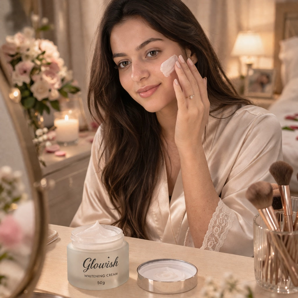 Glowish Whitening Cream 50g – Skin Brightening, Moisturizing & Dark Spot Reduction Formula