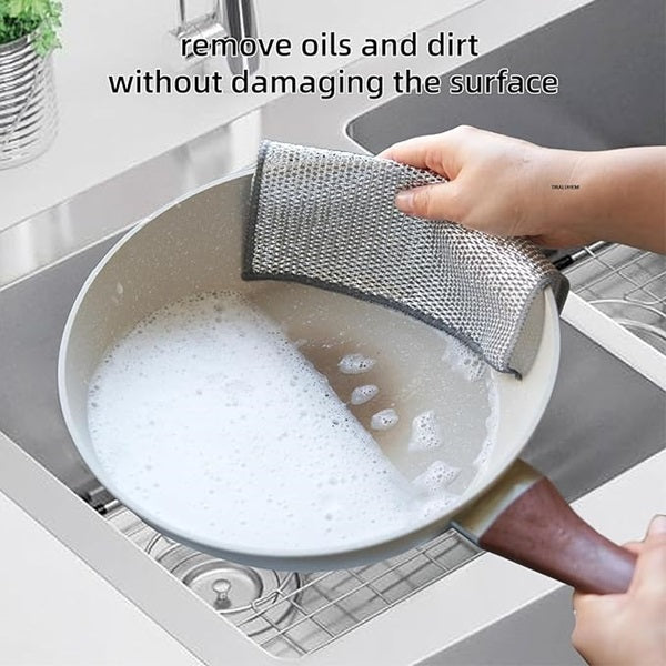 Heavy-Duty Durable Wire Dish Washing Cleaning Cloth- Pack of 10
