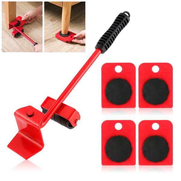 Set of 5 Heavy Duty Furniture Lifter Mover Tool Set