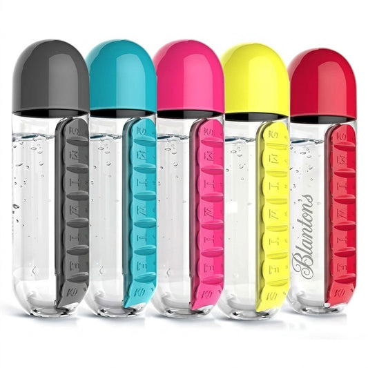 2-in-1 Medicine Organizer with Water Bottle