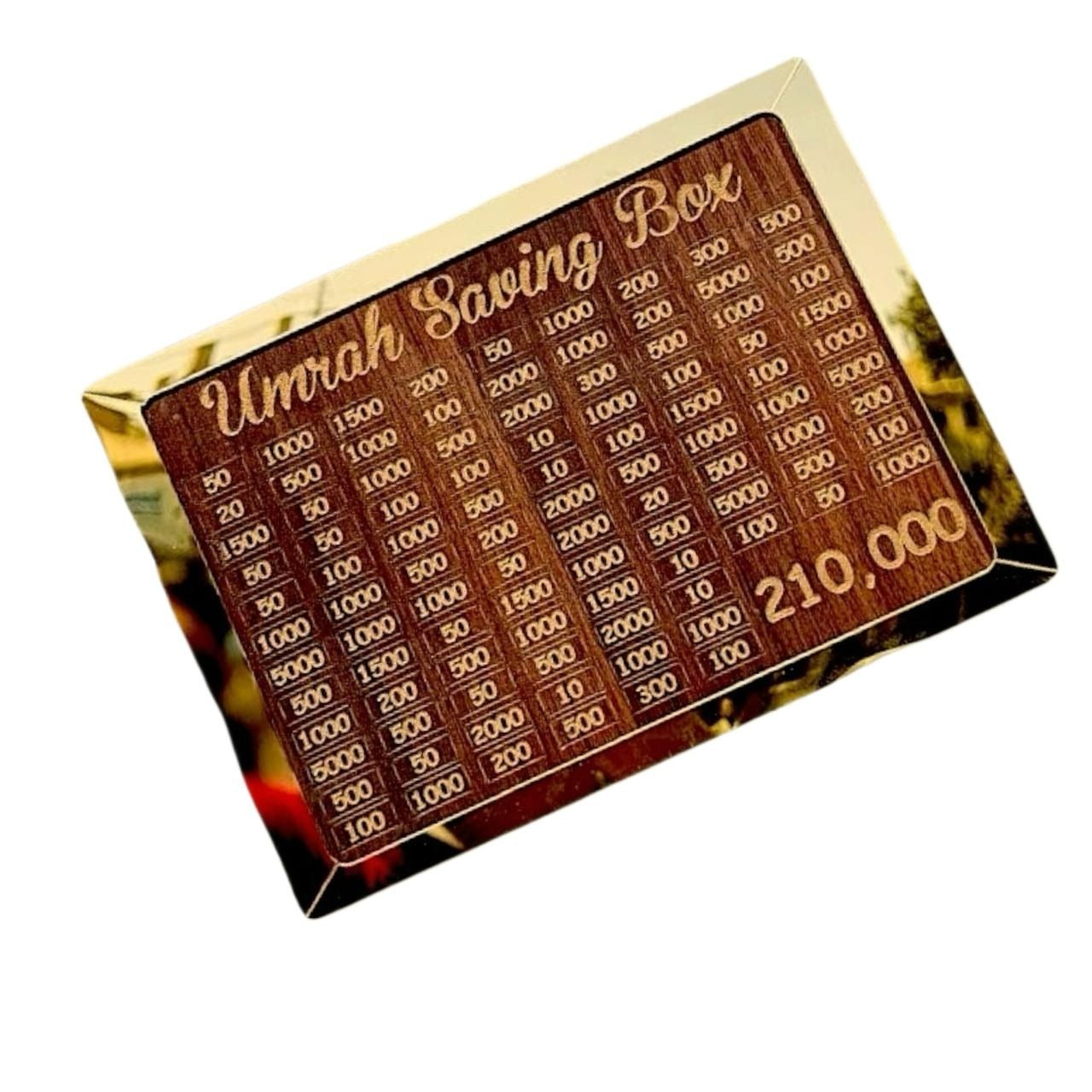Best Quality Wooden Umrah Saving Box- Secure Lockable Design
