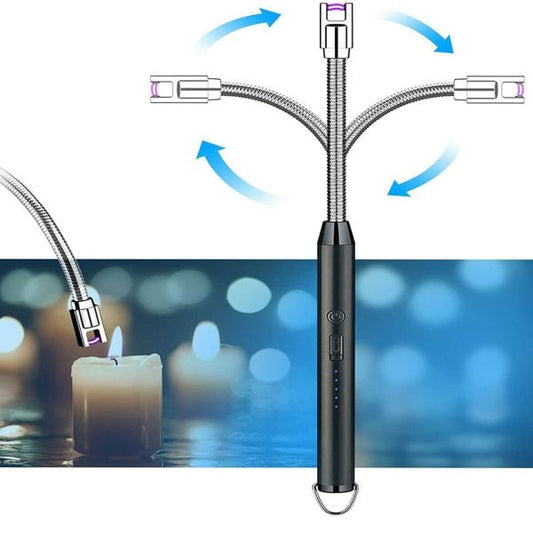 USB Rechargeable Flameless Arc Candle Lighter (Random Colors)