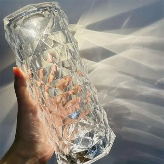 16 Colors Crystal Diamond Rose Table Lamp Bedside Acrylic Usb Rechargeable Table Lamp