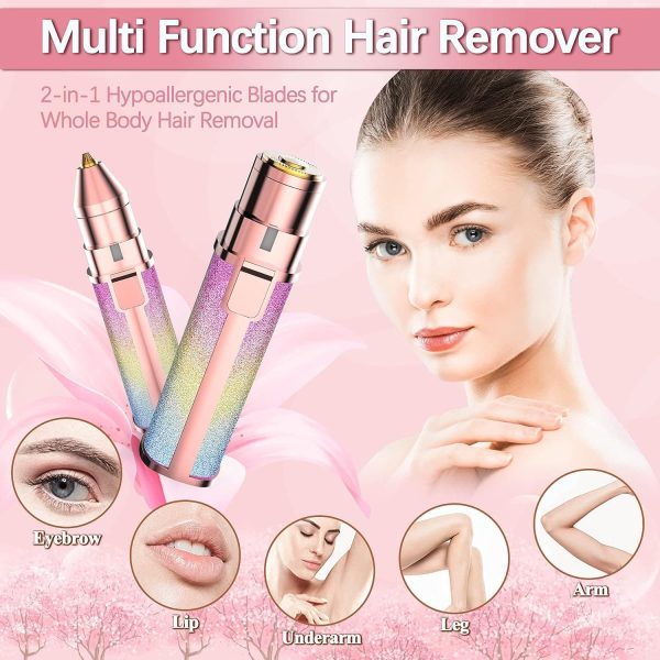 2-in-1 Flawless Electric Eyebrow Trimmer & Shaver For Women (Rechargeable)