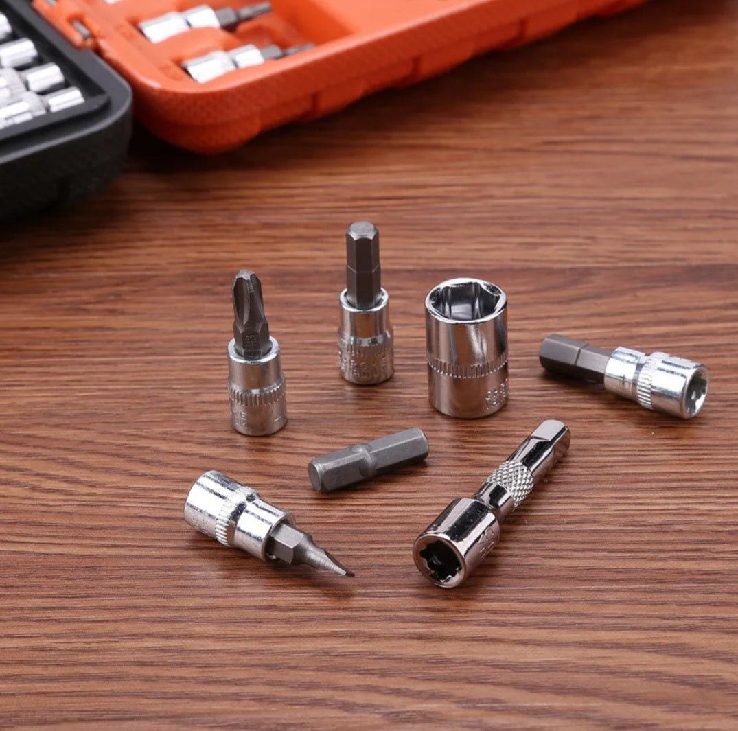 46-Piece Socket Wrench Set For Home, Car & Mechanical Repair