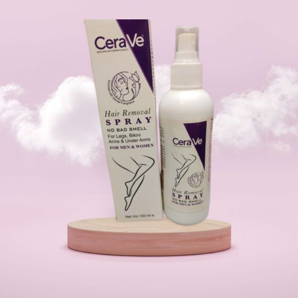 Cereve Hair Removal Spray for Women – Silky Smooth Skin in Minutes (150 ml)