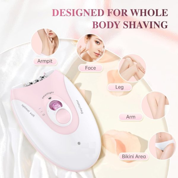 Daling Dl-6032 Cordless Ladies Epilator With 2-speed Adjustment, Painless Hair Removal Solution (Rechargeable)