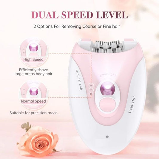 Daling Dl-6032 Cordless Ladies Epilator With 2-speed Adjustment, Painless Hair Removal Solution (Rechargeable)