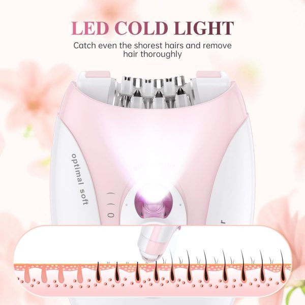 Daling Dl-6032 Cordless Ladies Epilator With 2-speed Adjustment, Painless Hair Removal Solution (Rechargeable)