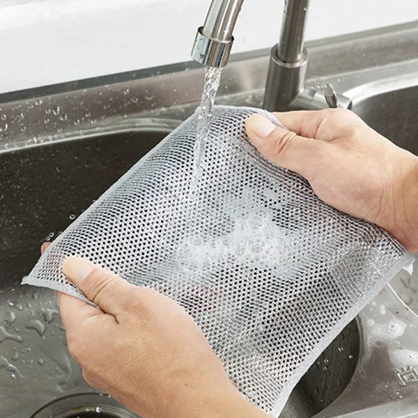 Heavy-Duty Durable Wire Dish Washing Cleaning Cloth- Pack of 10