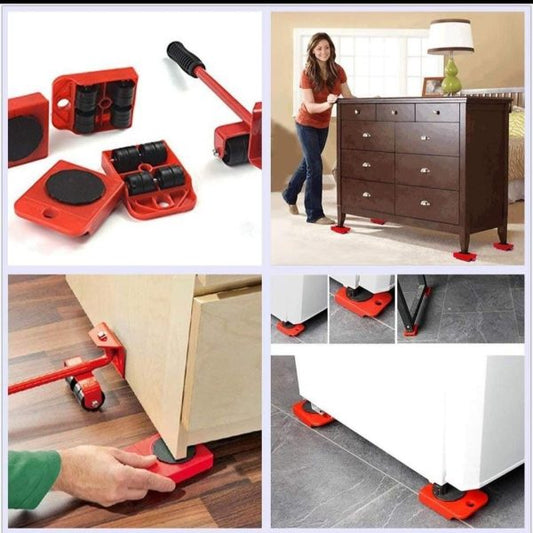 Set of 5 Heavy Duty Furniture Lifter Mover Tool Set