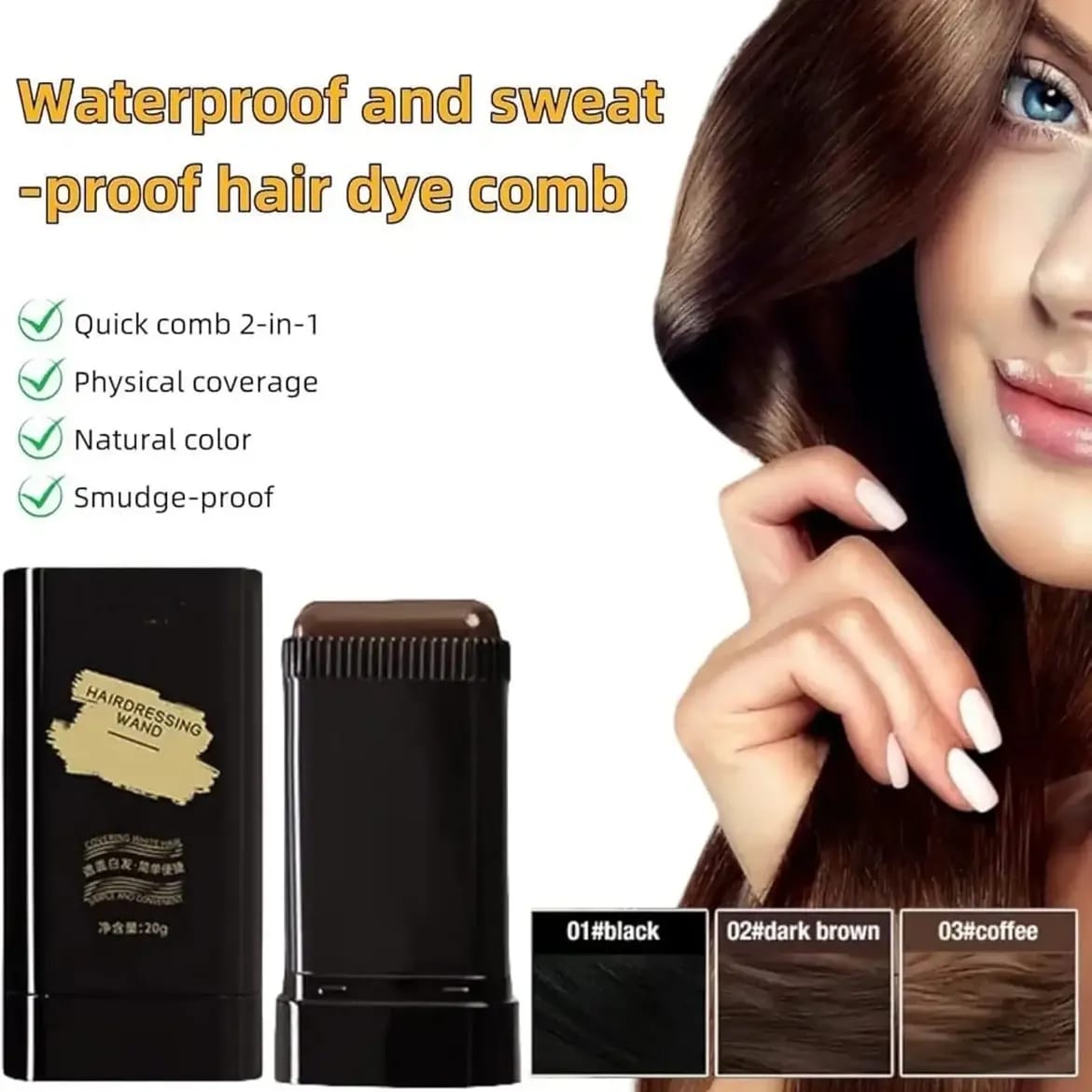 Instant Hair Color Dye Comb Stick