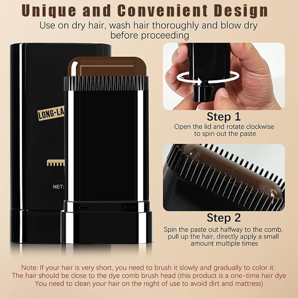 Instant Hair Color Dye Comb Stick