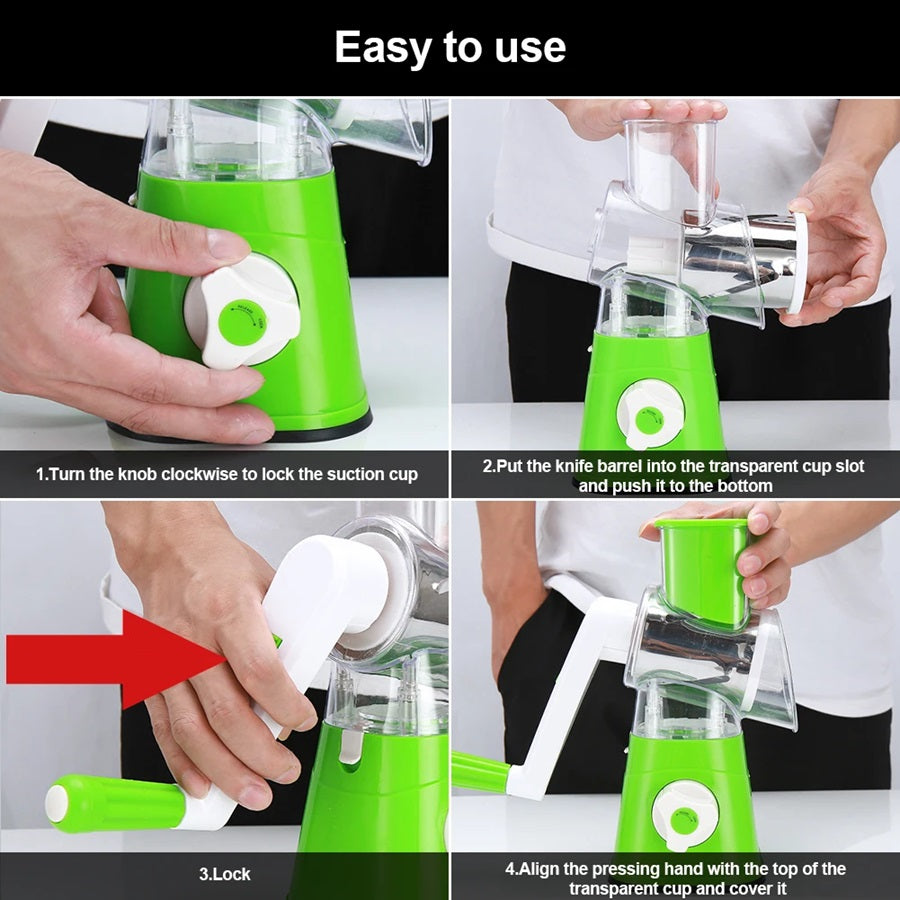 Manual Vegetable Cutter Slicer 3-in-1