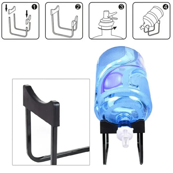 Portable Strong Water Dispenser Bottle Stand with Nozzle Tap (Random Colors)