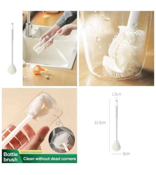 Premium Silicone Bottle & Cup Cleaning Brush with Long Handle